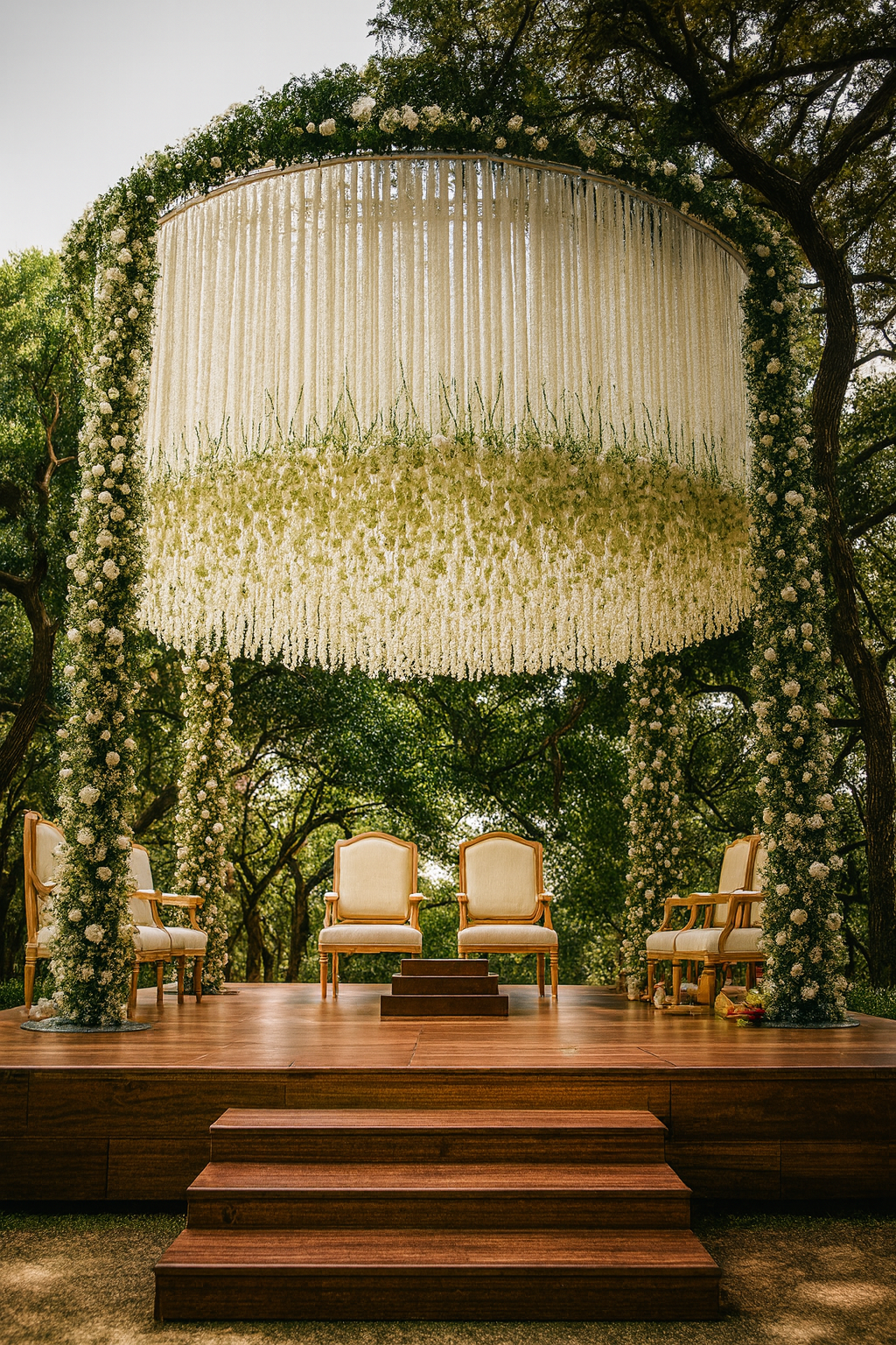 Luxury wedding setup